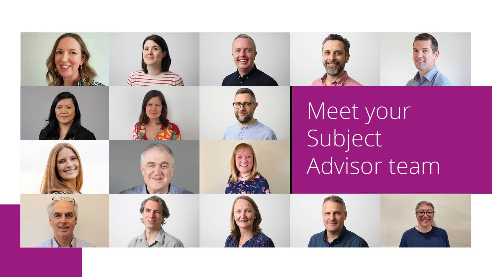 Meet your Subject Advisor team